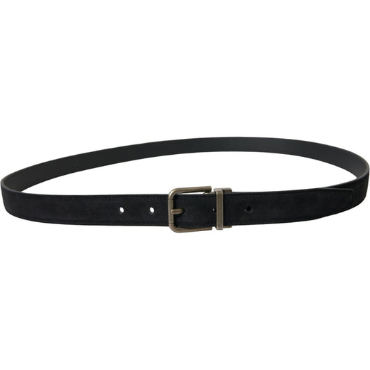 Dolce & Gabbana Elegant Black Leather Belt with Metal Buckle Dolce & Gabbana