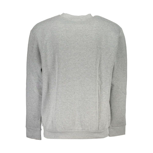 Cavalli Class Elegant Gray Crew Neck Designer Sweatshirt Cavalli Class