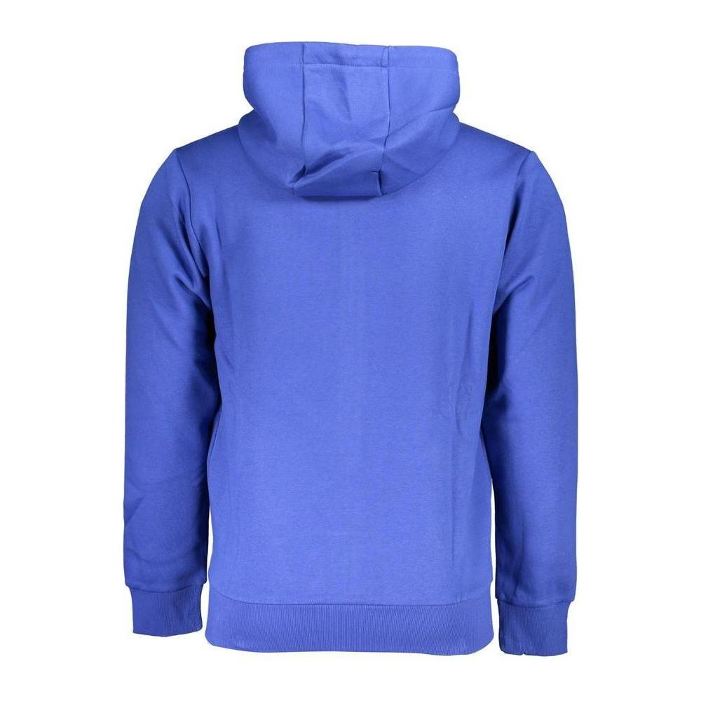 U.S. Grand Polo Elegant Hooded Zip Sweatshirt in Blue U.S. Grand Polo