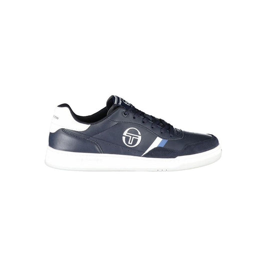 Sergio Tacchini Sleek Blue Sneakers with Embroidered Accents