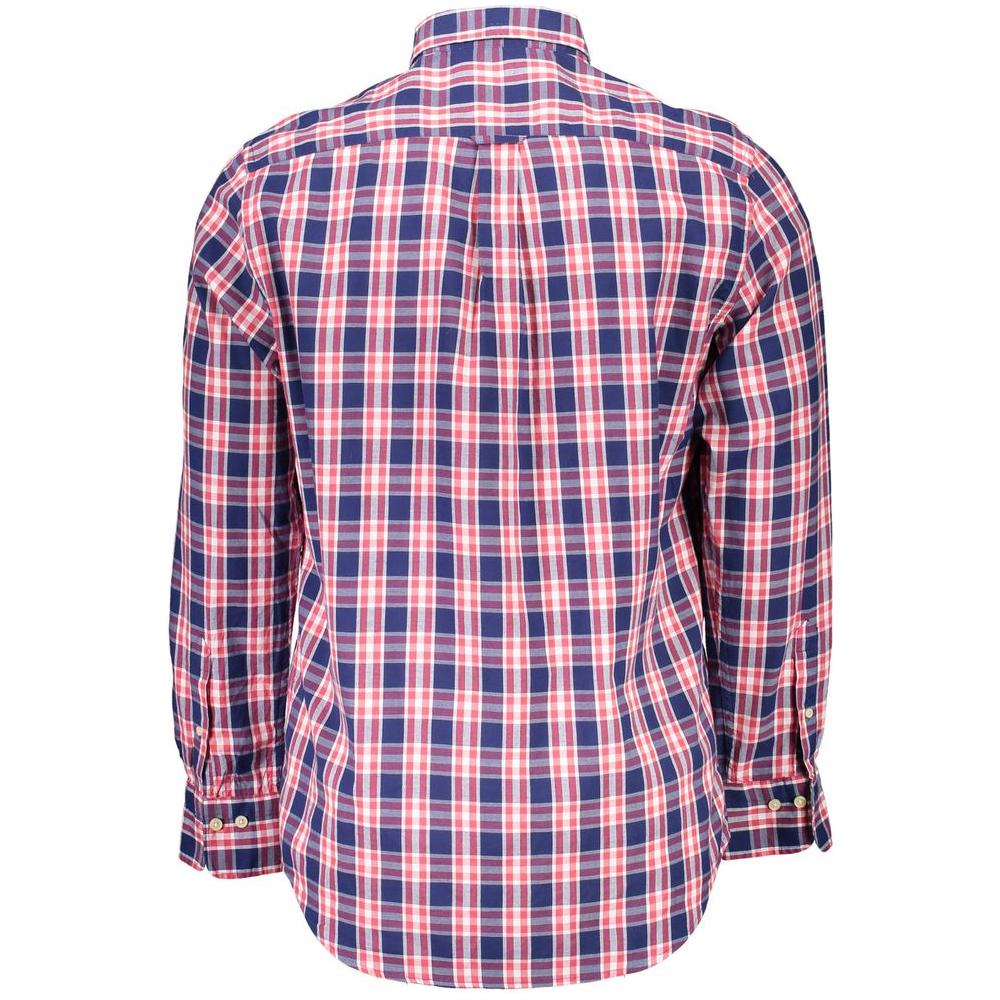 Gant Casual Blue Cotton Shirt with Button-Down Collar Gant