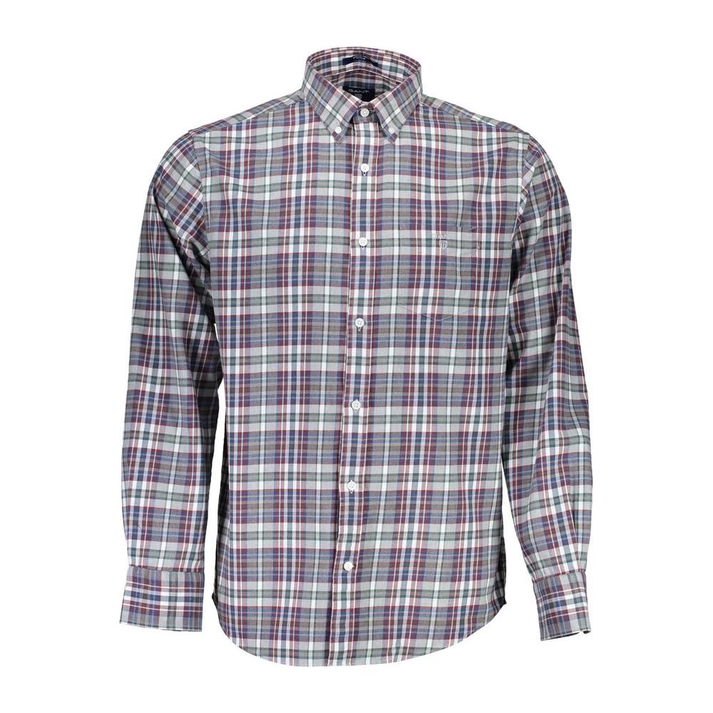 Gant Elegant Blue Cotton Button-Down Shirt Gant