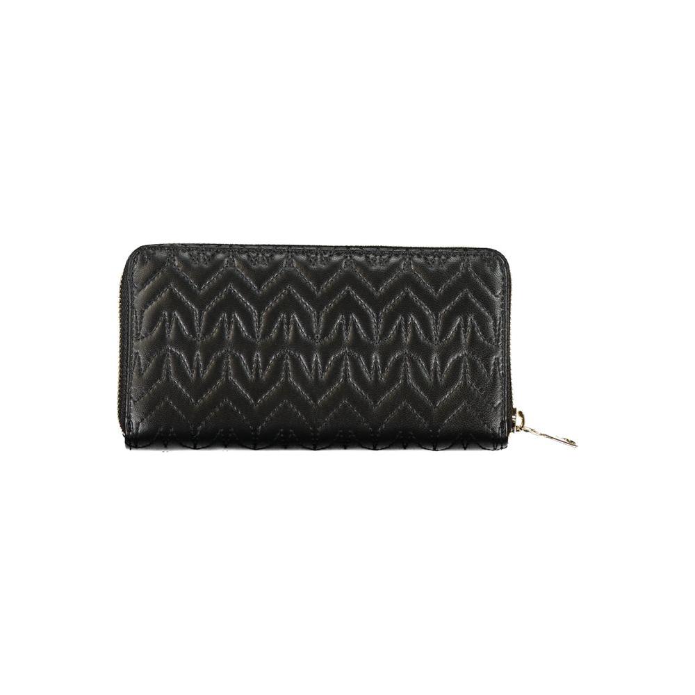 Patrizia Pepe Elegant Black Wallet with Contrasting Details Patrizia Pepe