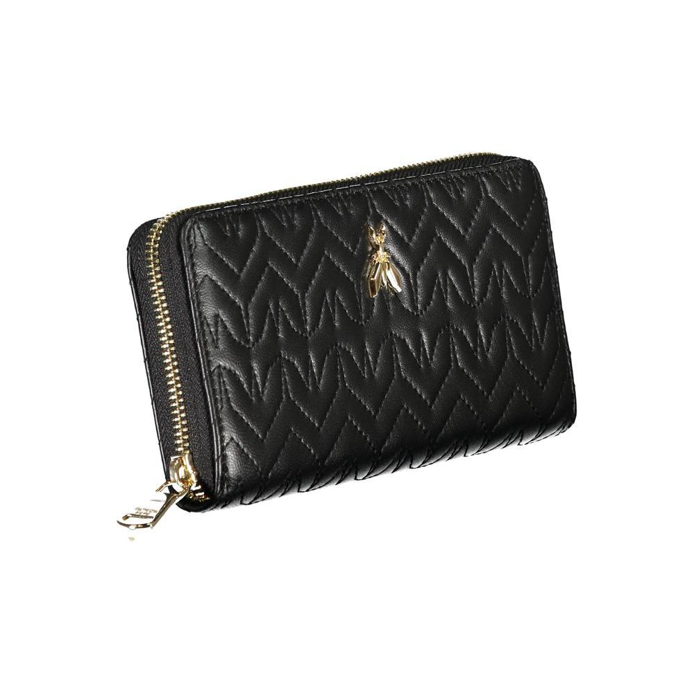 Patrizia Pepe Elegant Black Wallet with Contrasting Details Patrizia Pepe