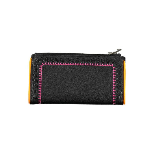 Desigual Elegant Black Two-Compartment Wallet Desigual