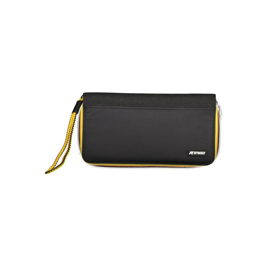 K-WAY Sleek Black Polyamide Wallet with Coin Purse K-WAY