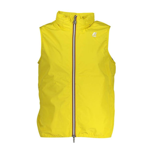 Sleek Sleeveless Yellow Designer Jacket