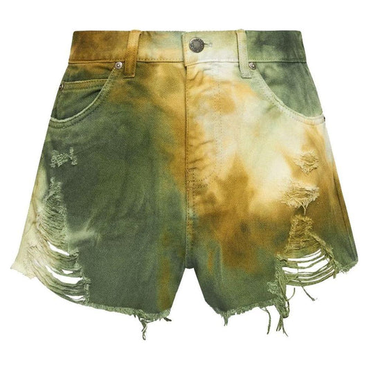 PINKO Green Cotton Women Shorts PINKO