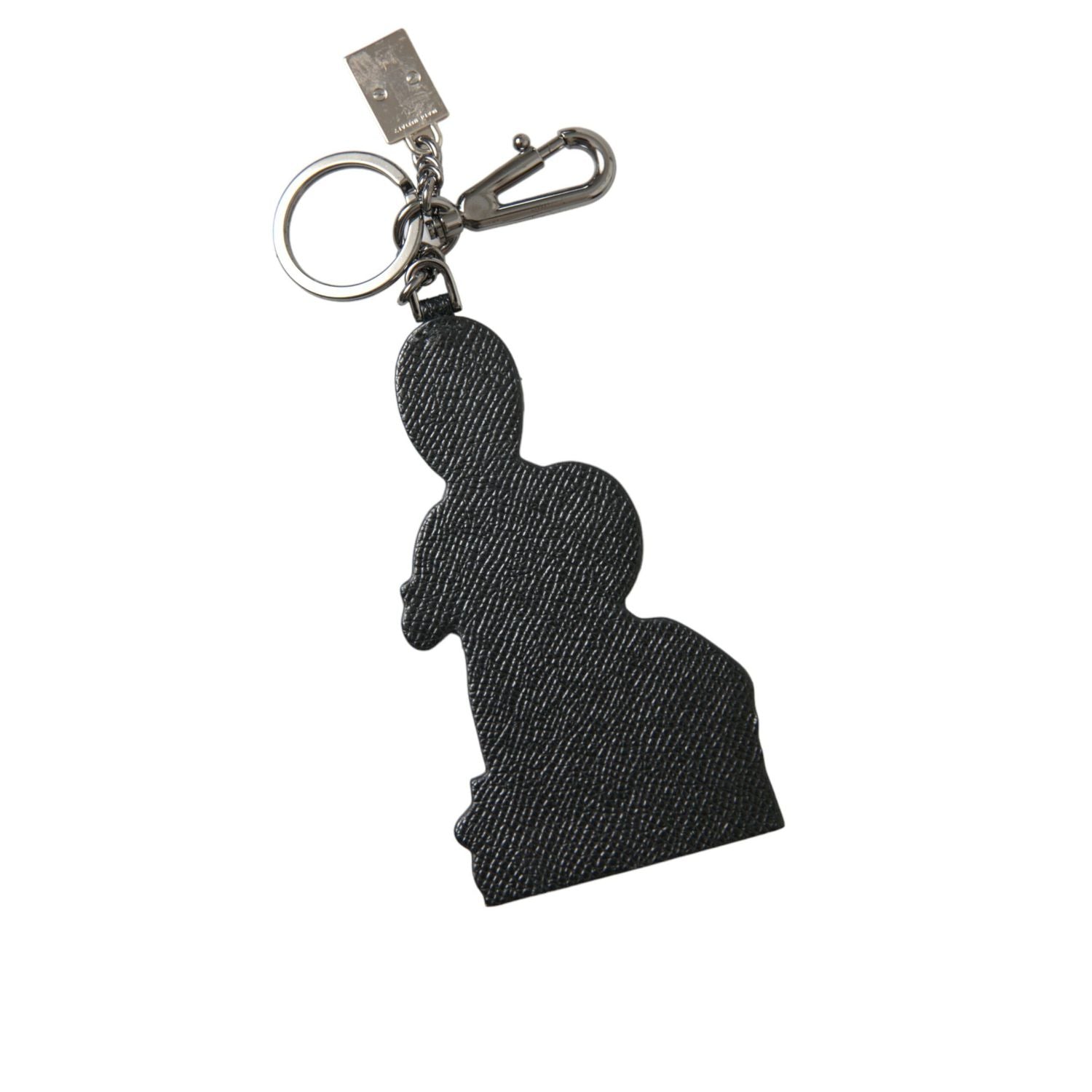 Dolce & Gabbana Leather Dominico Stefano #DGFAMILY Logo Badge Keychain