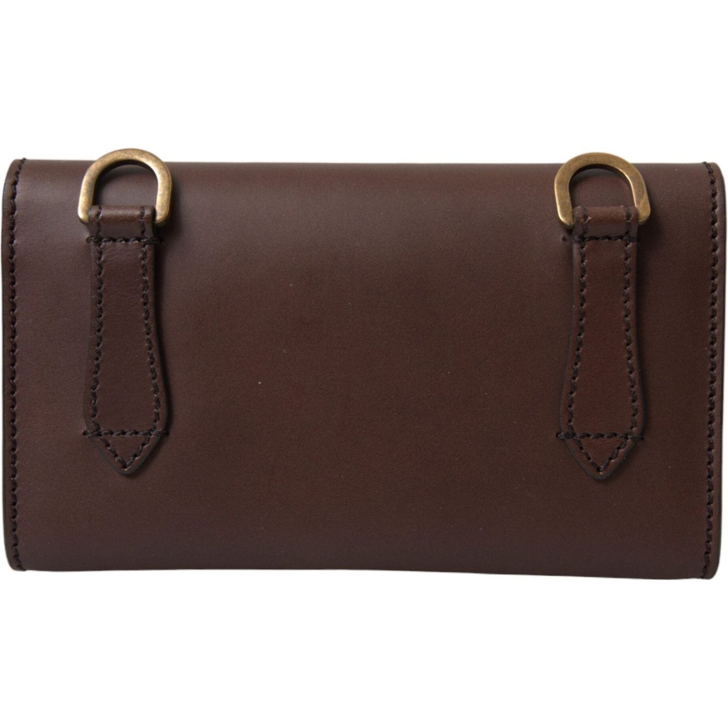 Dolce & Gabbana Elegant Leather Shoulder Bag in Rich Brown Dolce & Gabbana