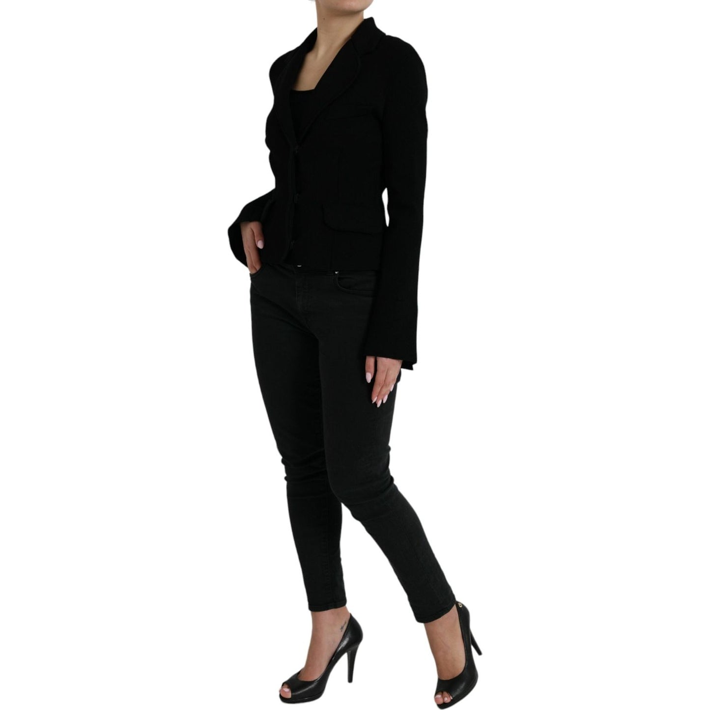 Dolce & Gabbana Elegant Black Designer Blazer for Women Dolce & Gabbana