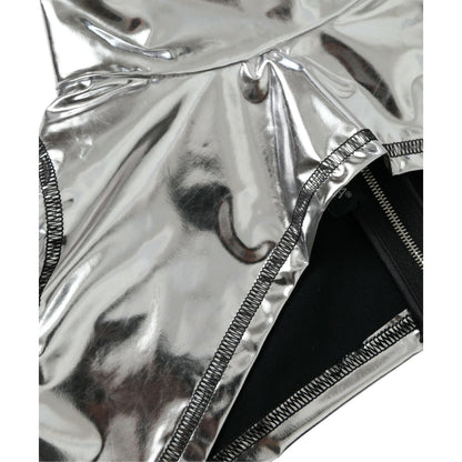 Dolce & Gabbana Silver Polyester Stretch Top