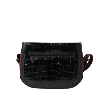 Balenciaga Black Exotic Leather Shoulder Crossbody Camera Bag