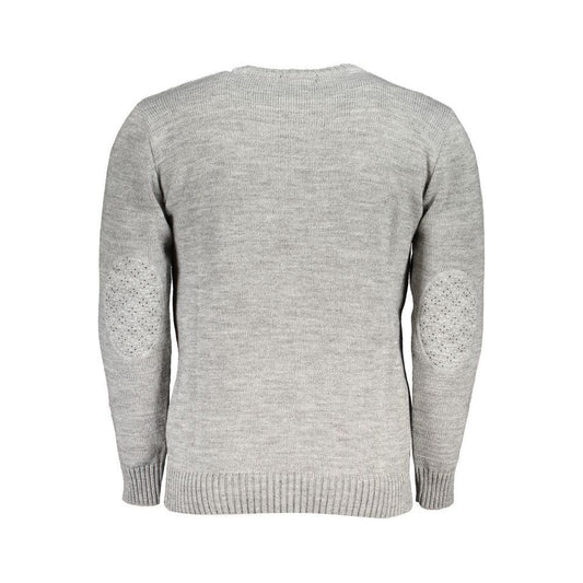 U.S. Grand Polo Gray Fabric Sweater U.S. Grand Polo