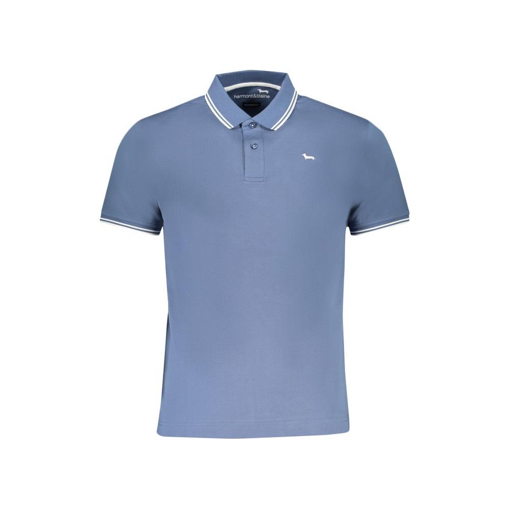 Harmont & Blaine Blue Cotton Polo Shirt Harmont & Blaine