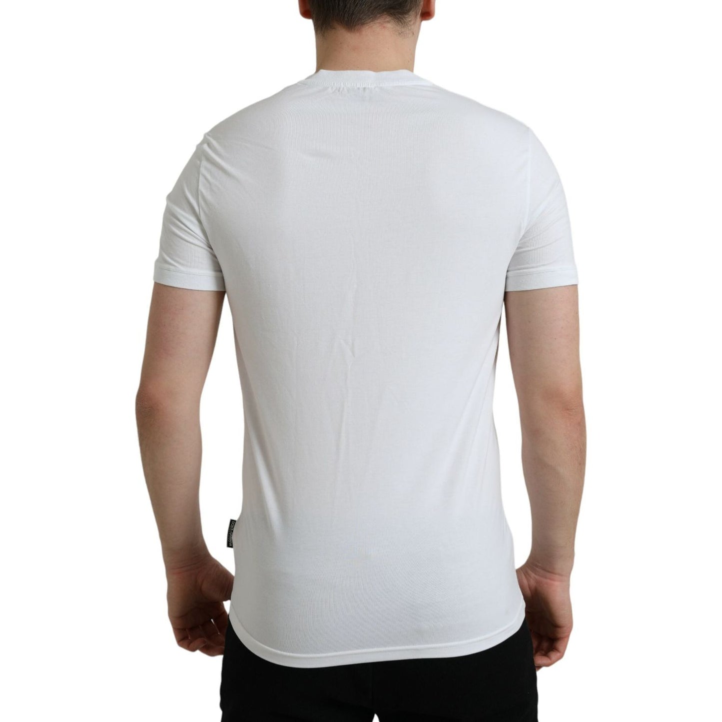 Dolce & Gabbana White Cotton V-neck Short Sleeve Underwear T-shirt Dolce & Gabbana