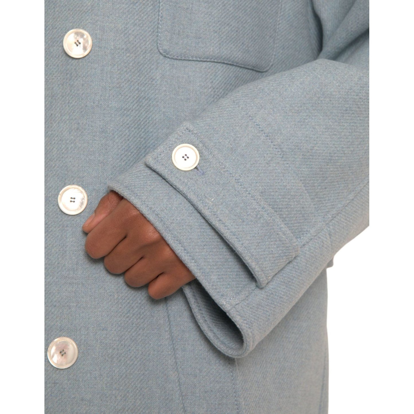 Dolce & Gabbana Blue Double Breasted Trench Coat Jacket Dolce & Gabbana