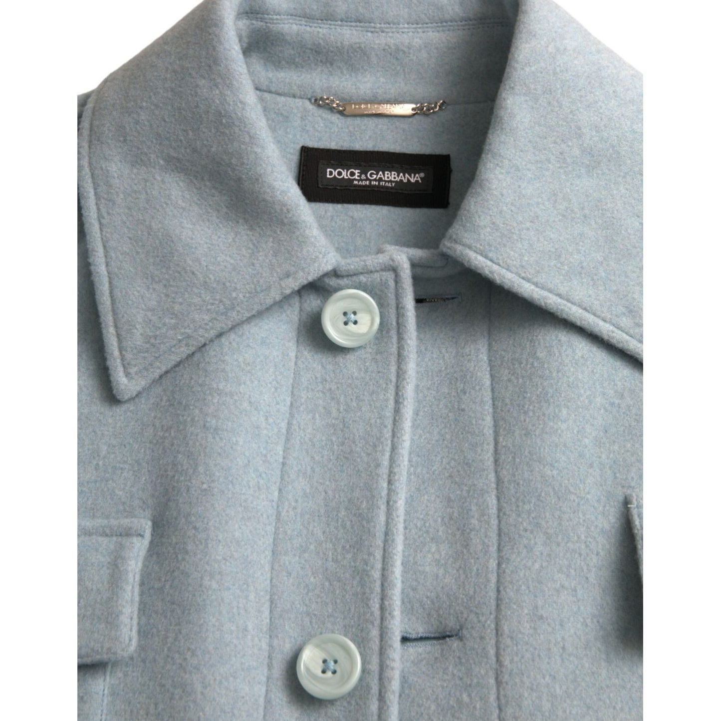 Dolce & Gabbana Light Blue Wool Button Trench Coat Jacket 1728,67345645728,Clothing,Dolce & Gabbana,IT52 | XL,Jackets & Coats - Clothing,Jackets - Men - Clothing,Light Blue,Material: 100% Virgin Wool,Men,New with tags,Trench Coats - Jackets & Coats - Clot