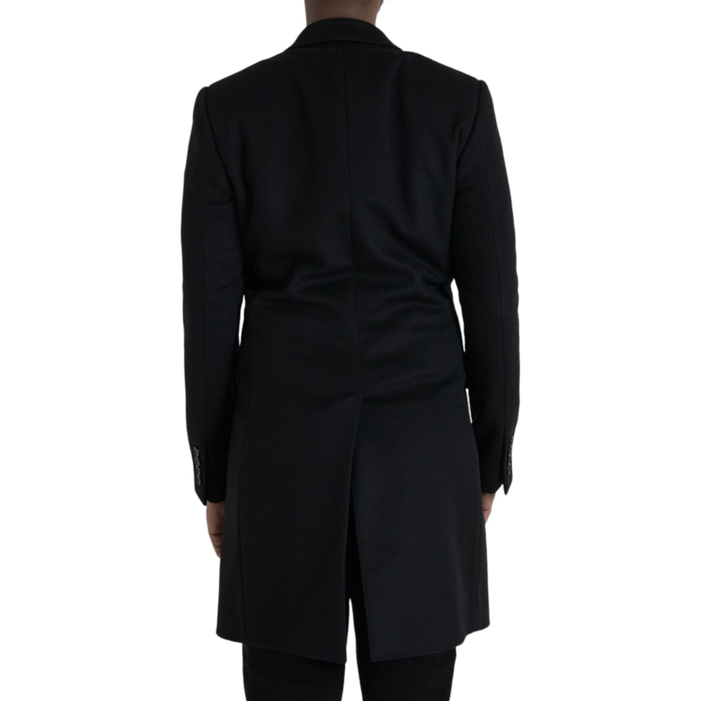 Dolce & Gabbana Black Single Breasted Trench Coat Jacket 1728,67345645728,Black,Clothing,Dolce & Gabbana,IT46 | S,Jackets & Coats - Clothing,Jackets - Men - Clothing,Material: 90% Virgin Wool 10% Cashmere,Men,New with tags,Trench Coats - Jackets & Coats -