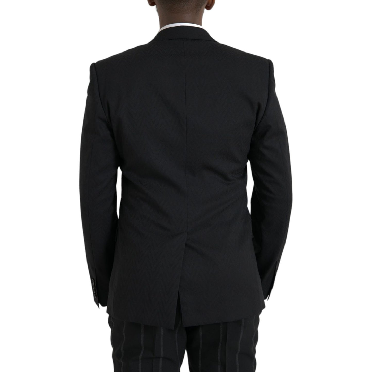 Dolce & Gabbana Black MARTINI Slim Fit Jacket Coat Blazer