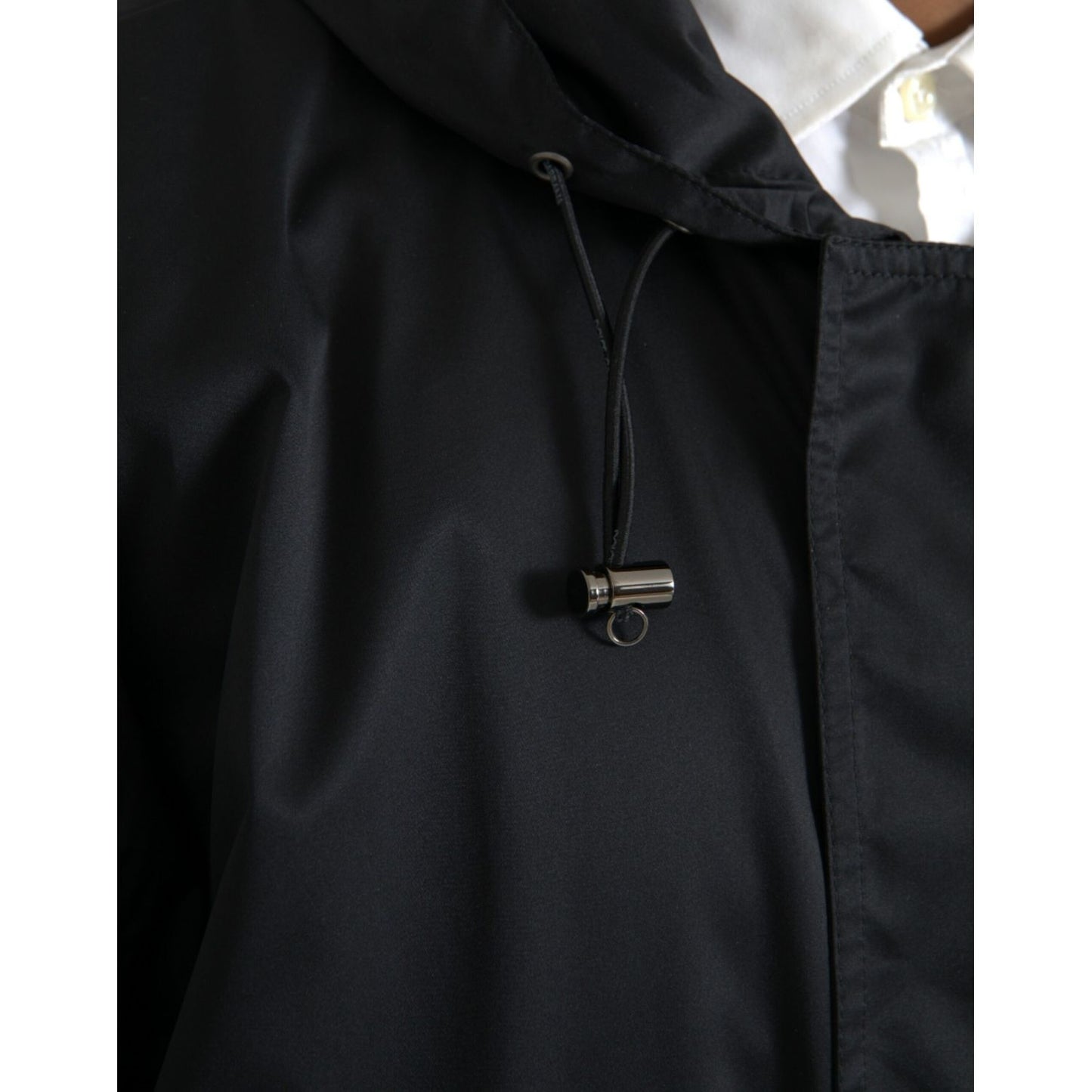 Dolce & Gabbana Black Polyester Hooded Long Windbreaker Jacket 1728,67345645728,Black,Clothing,Dolce & Gabbana,Full-Length Jackets - Jackets & Coats - Clothing,IT46 | S,IT48 | M,IT50 | L,IT52 | XL,Jackets & Coats - Clothing,Jackets - Men - Clothing,Materi