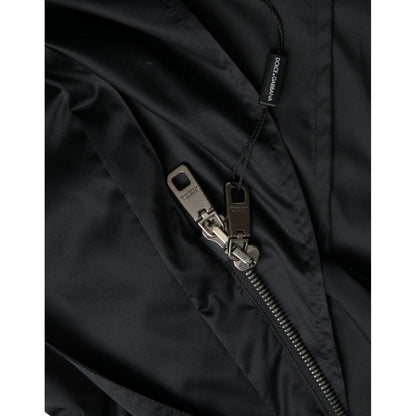 Dolce & Gabbana Black Polyester Hooded Long Windbreaker Jacket 1728,67345645728,Black,Clothing,Dolce & Gabbana,Full-Length Jackets - Jackets & Coats - Clothing,IT46 | S,IT48 | M,IT50 | L,IT52 | XL,Jackets & Coats - Clothing,Jackets - Men - Clothing,Materi