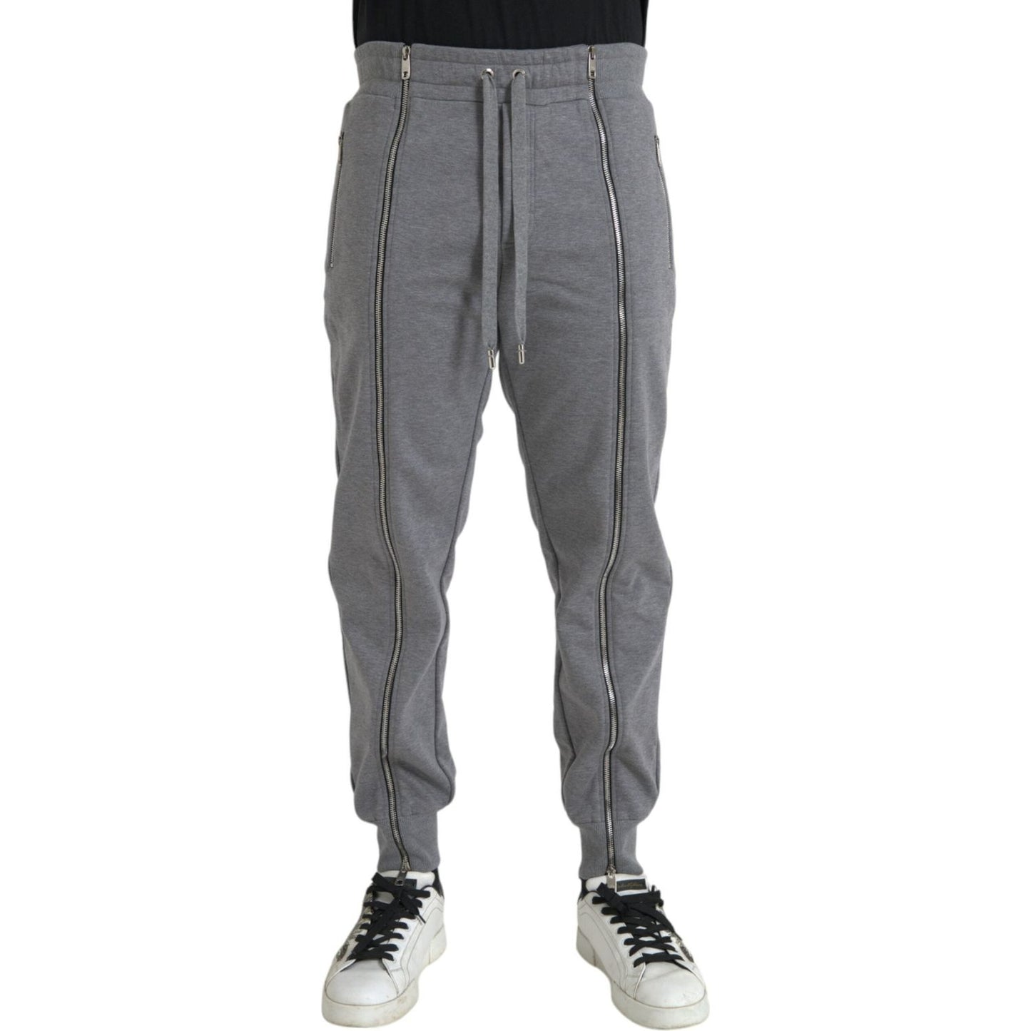 Dolce & Gabbana Gray Cotton Jogger Skinny Sweatpants Pants Dolce & Gabbana