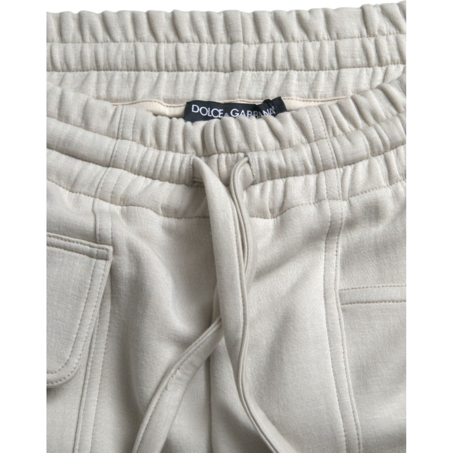 Dolce & Gabbana Off White Viscose Cargo Jogger Sweatpants Pants Dolce & Gabbana