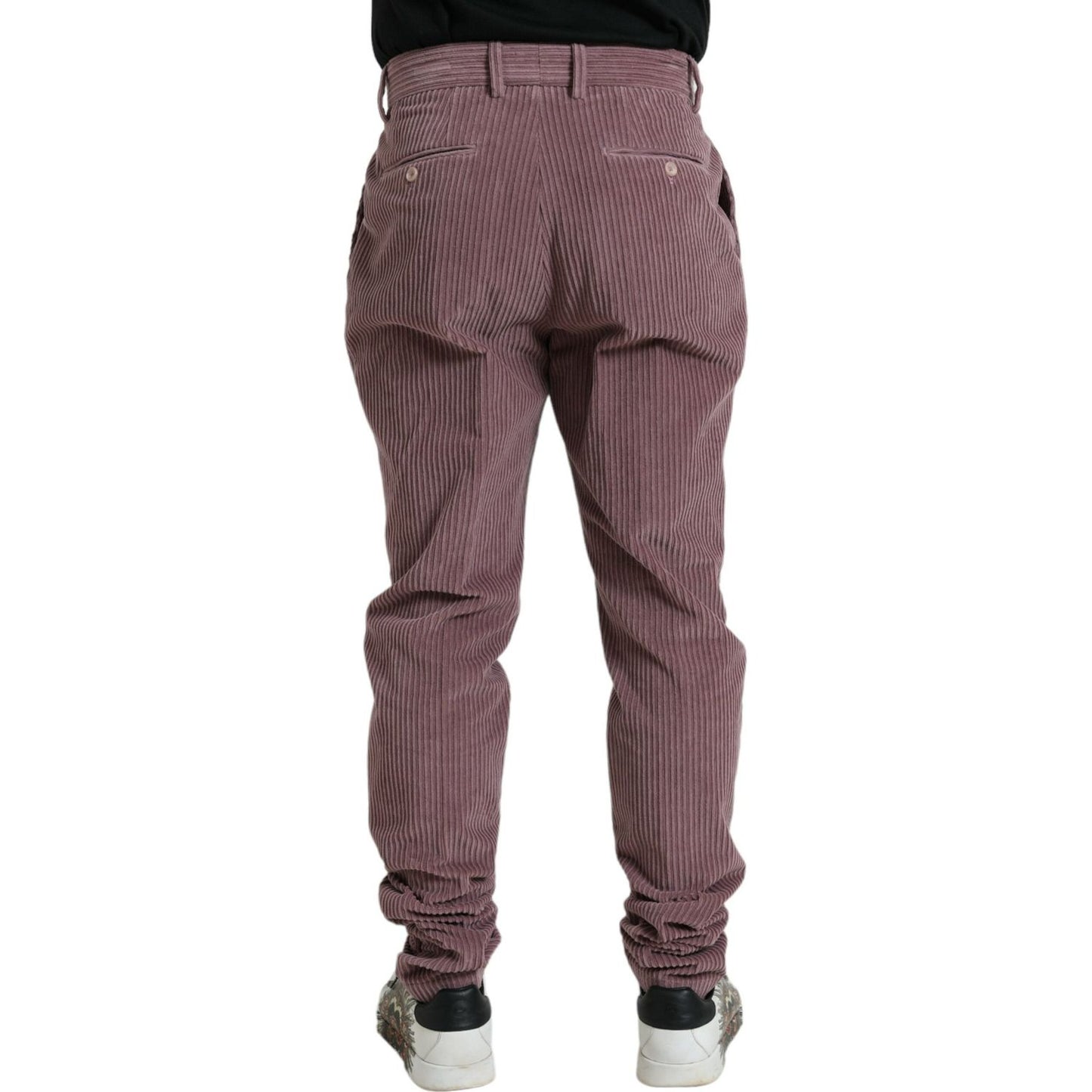 Dolce & Gabbana Purple Corduroy Cotton Stretch Skinny Pants Dolce & Gabbana