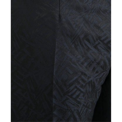 Dolce & Gabbana Blue Brocade Wool Skinny Men Dress Pants