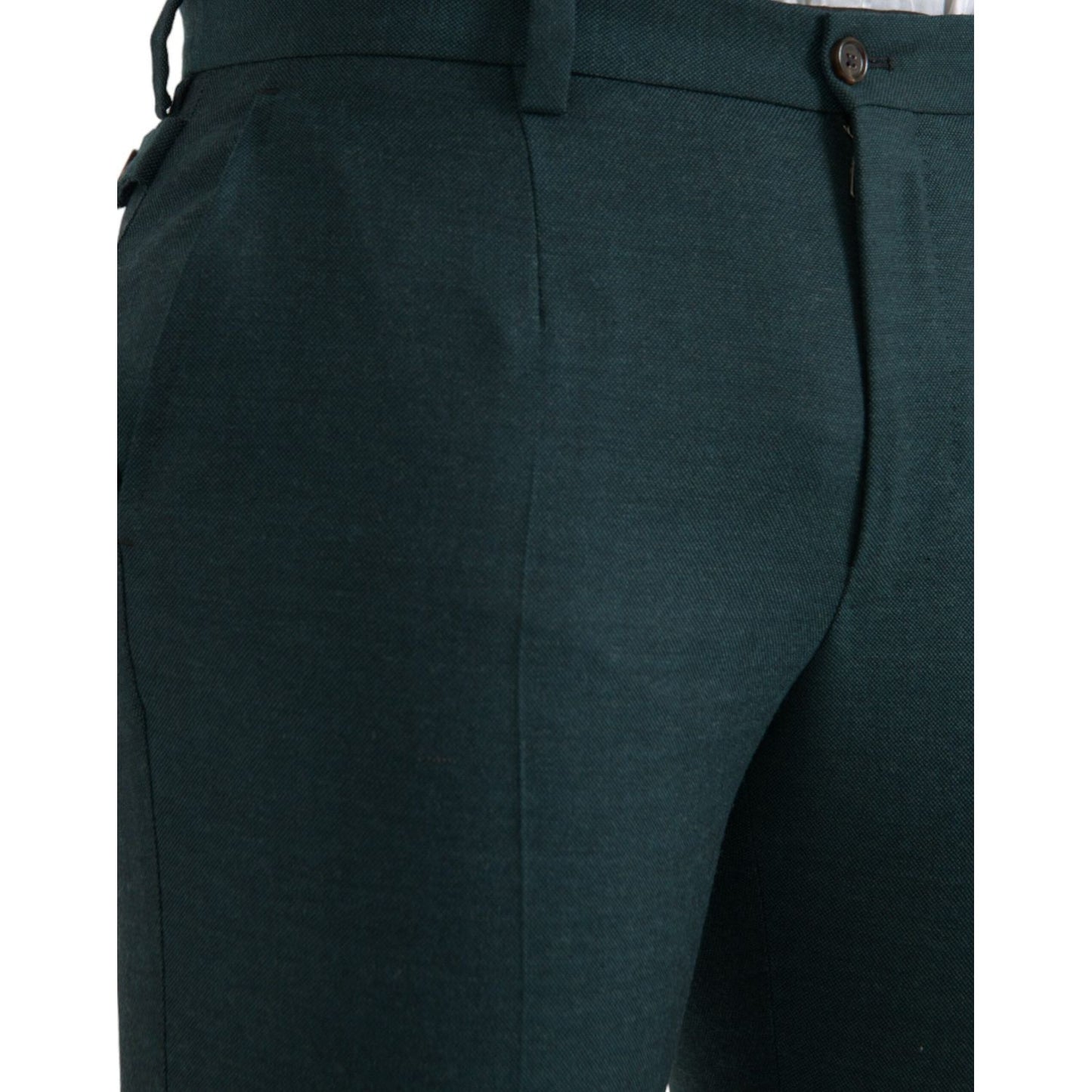 Dolce & Gabbana Green Wool Skinny Slim Dress Pants Dolce & Gabbana