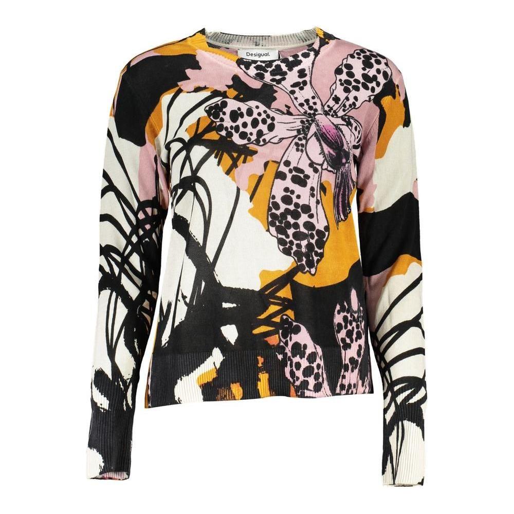 Desigual Pink Linen Sweater Desigual