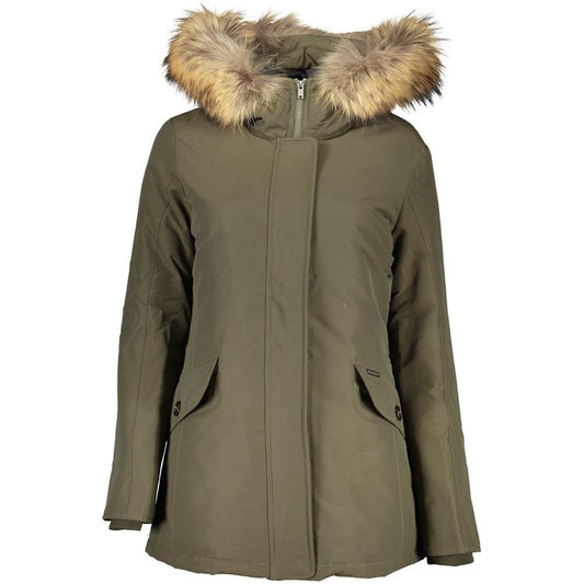 Woolrich Green Cotton Jackets & Coat Woolrich