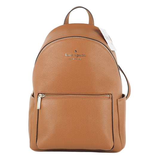 Kate Spade Leila Medium Warm Gingerbread Pebbled Leather Backpack Bookbag Kate Spade