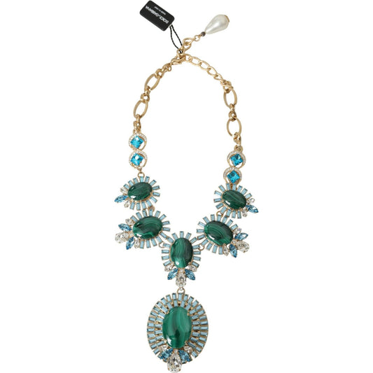 Dolce & Gabbana Gold ToneBrass PIETRE OVALI Crystal Embellished Necklace Necklace Dolce & Gabbana