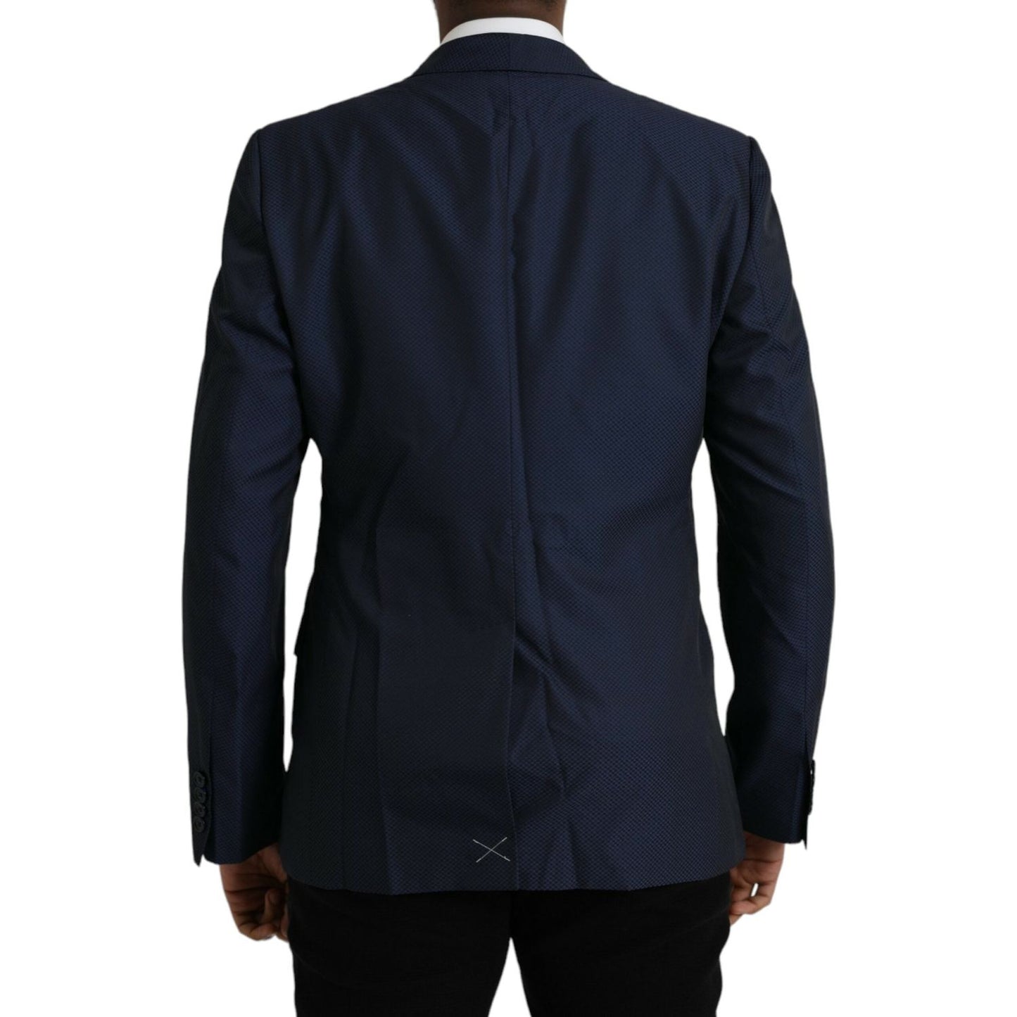 Dolce & Gabbana Blue MARTINI Shawl Single Breasted Blazer Dolce & Gabbana