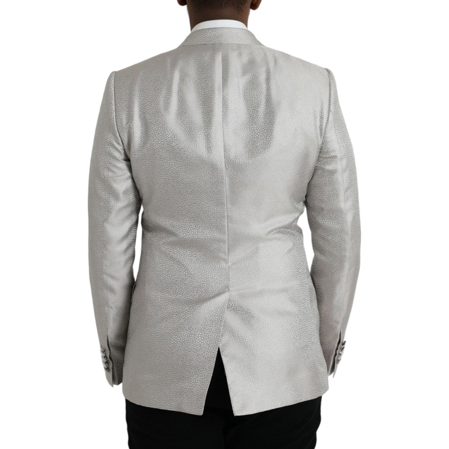 Dolce & Gabbana Off White MARTINI Double Breasted Coat Blazer Dolce & Gabbana