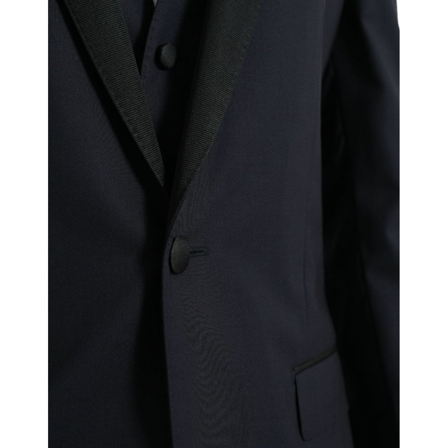 Dolce & Gabbana Dark Blue MARTINI Wool Formal 3 Piece Suit Dolce & Gabbana