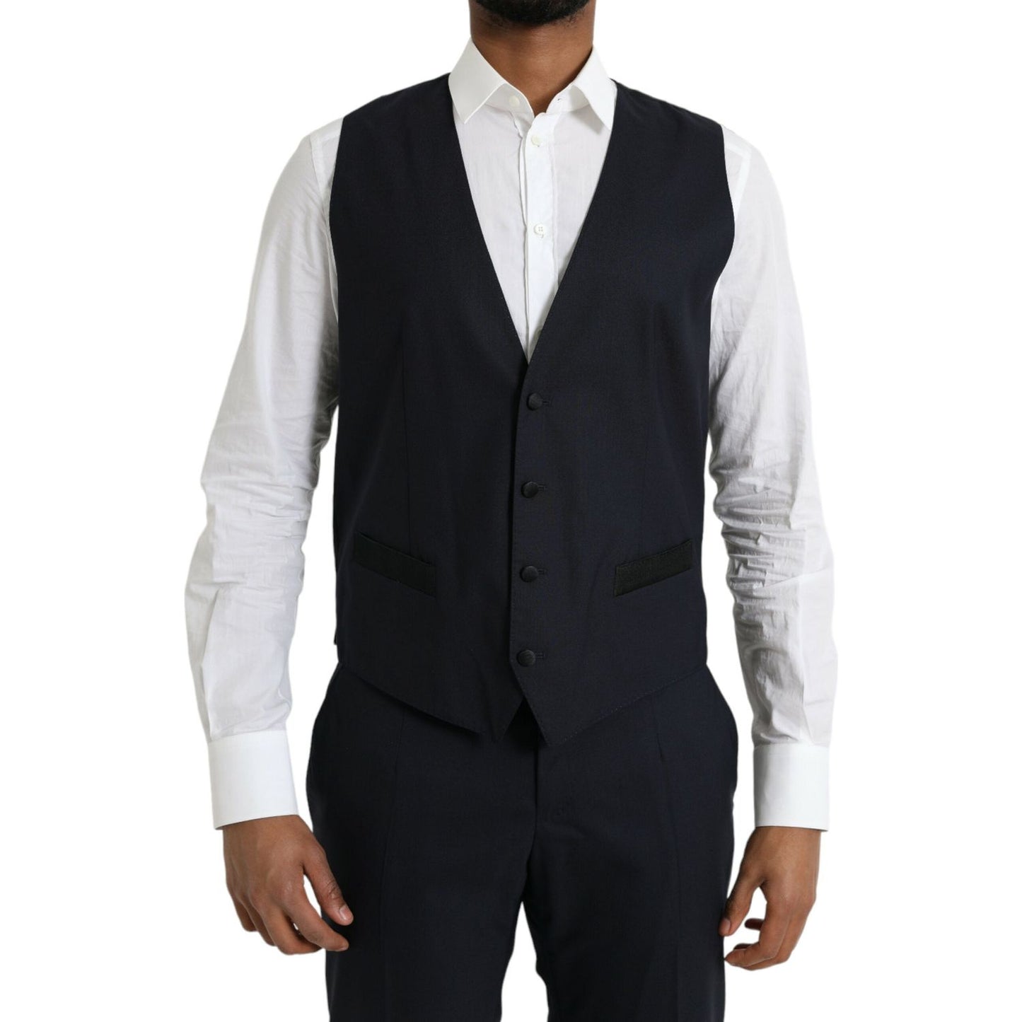 Dolce & Gabbana Dark Blue MARTINI Wool Formal 3 Piece Suit Dolce & Gabbana