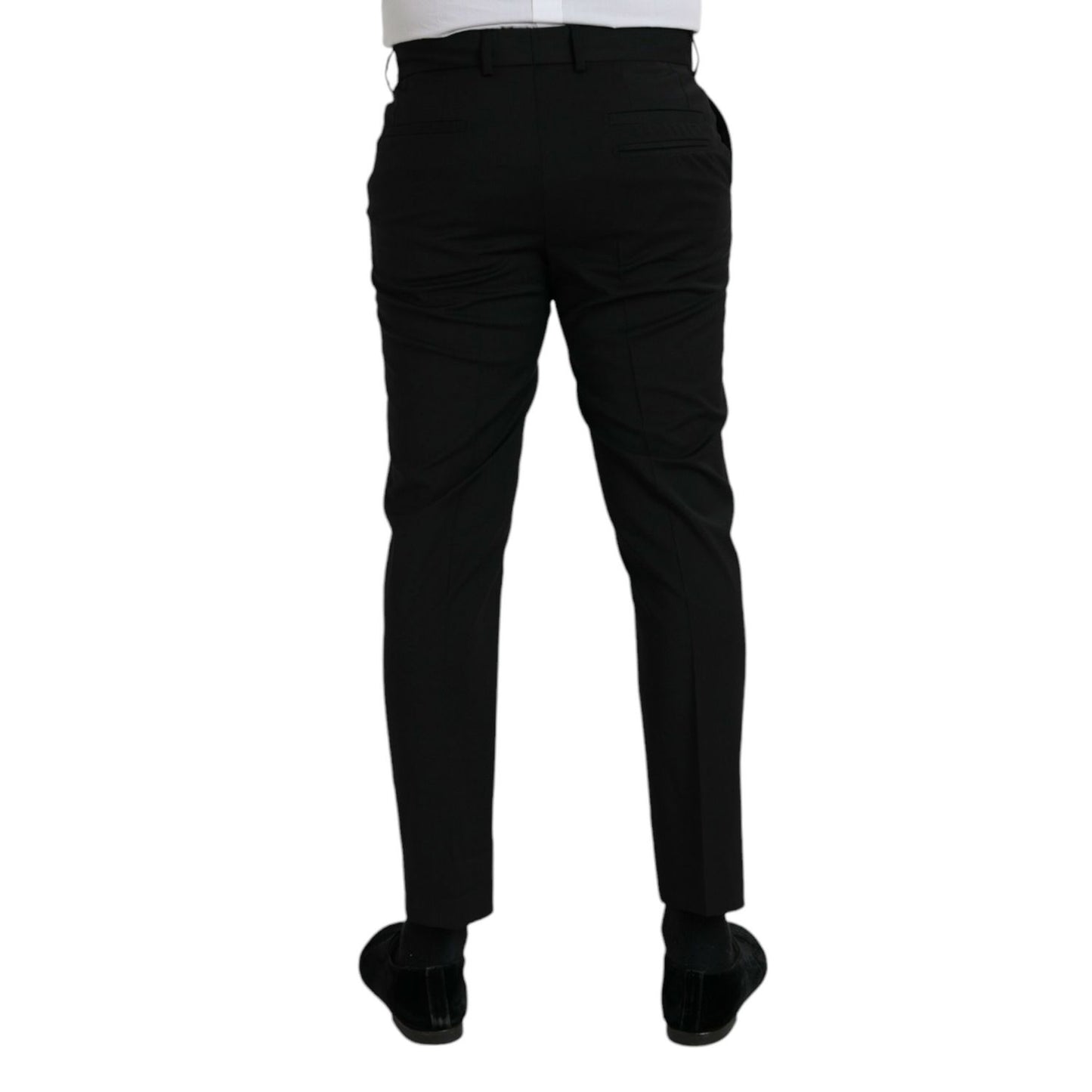 Dolce & Gabbana Black Wool SlimFit Dress Formal Pants