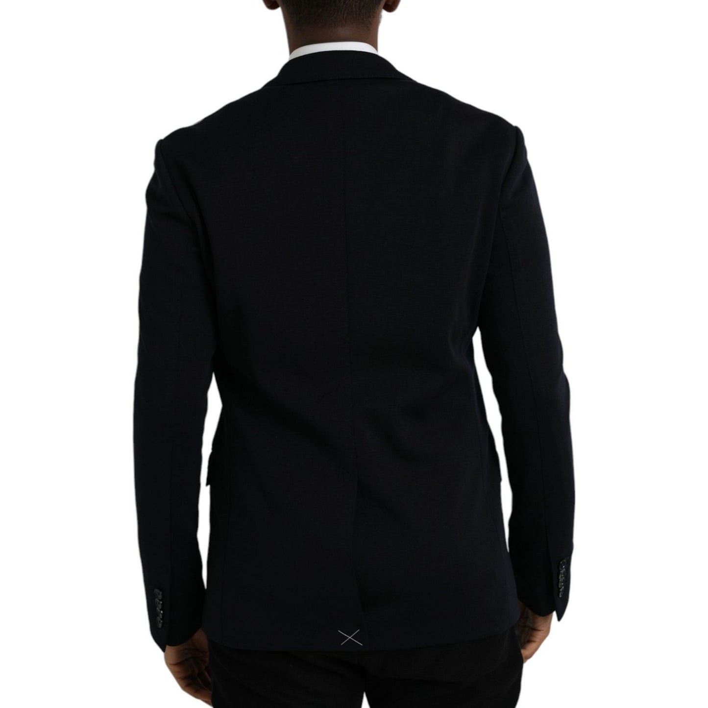 Dolce & Gabbana Black Wool Single Breasted Coat Blazer Dolce & Gabbana