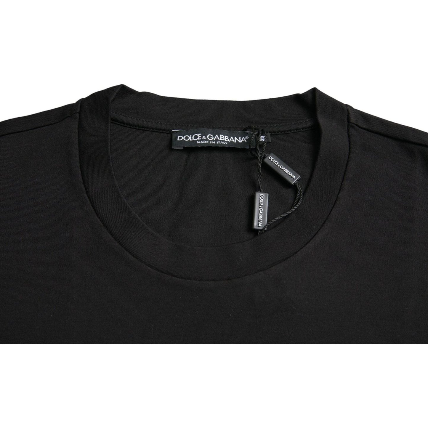 Dolce & Gabbana Black With Love Always Crew Neck Top T-shirt Dolce & Gabbana