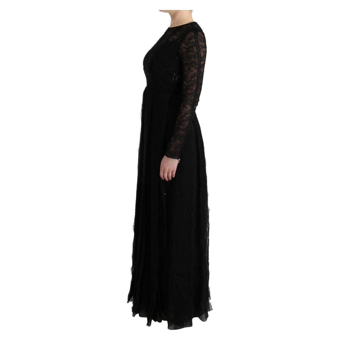 Dolce & Gabbana Elegant Black Sheath Long Sleeve Dress Dolce & Gabbana