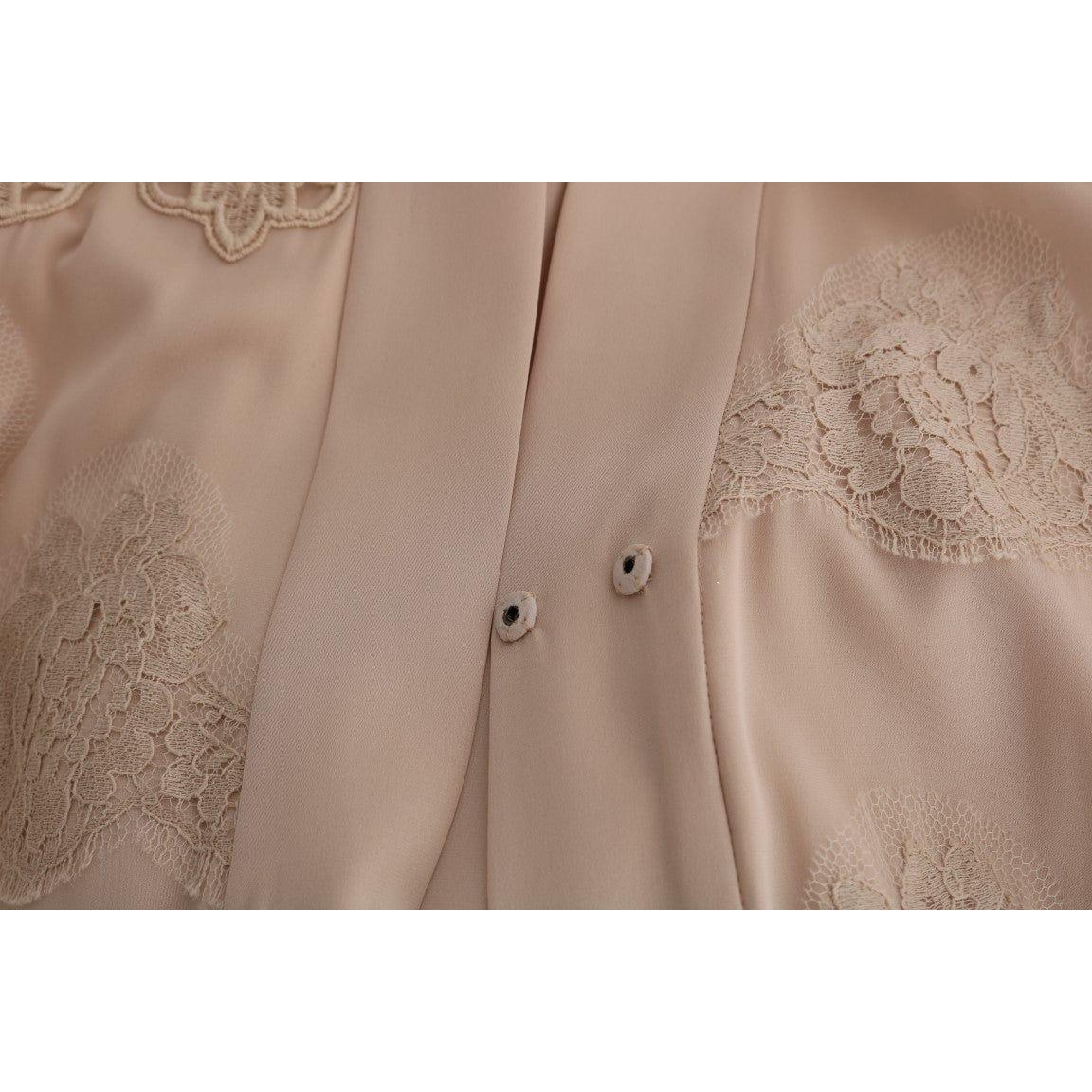 Dolce & Gabbana Elegant Beige Cape Kaftan Dress Dolce & Gabbana