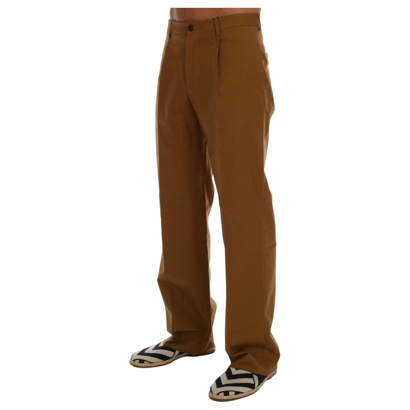 Dolce & Gabbana Brown Stretch Cotton Pants