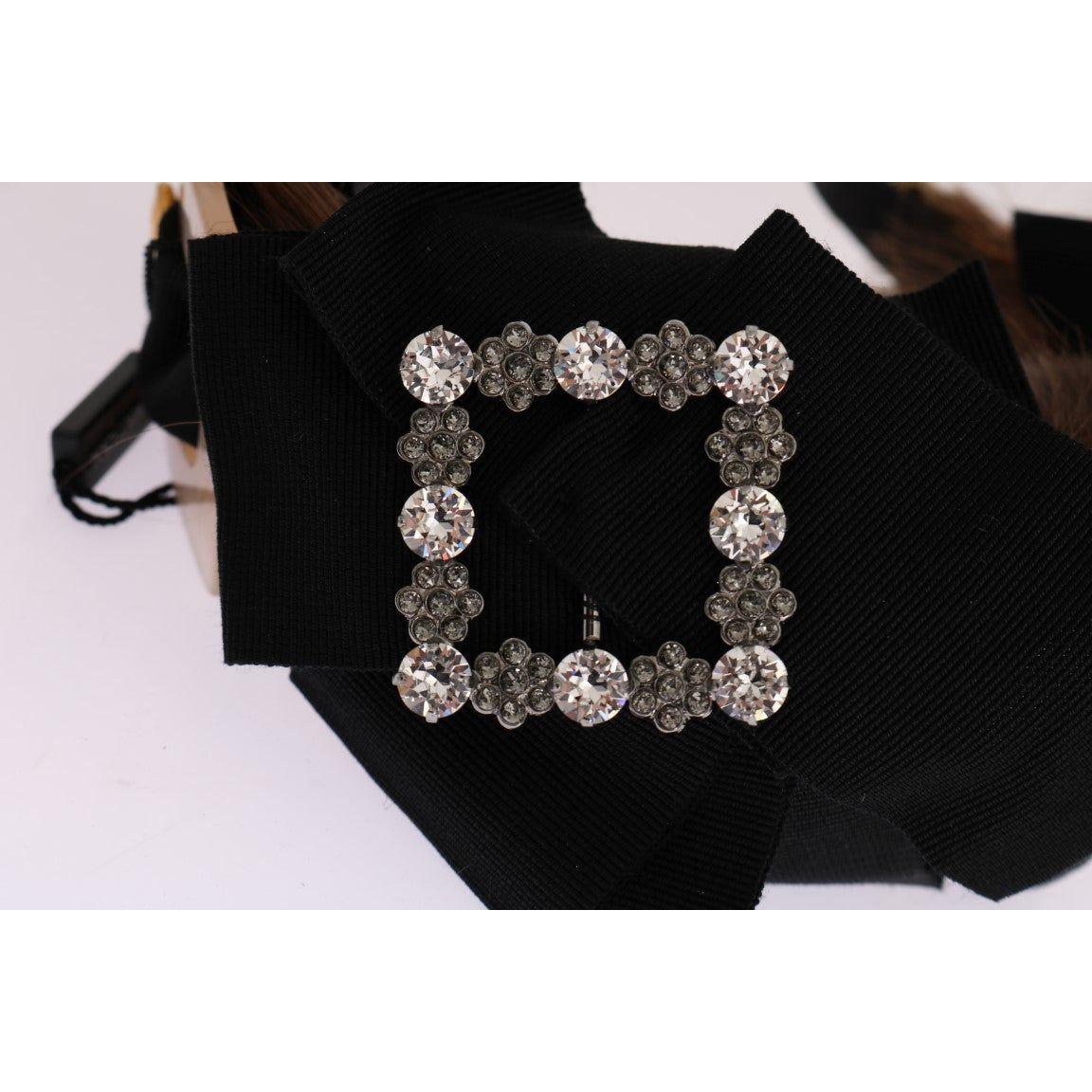 Dolce & Gabbana Clear Crystal Brown Hair Headband