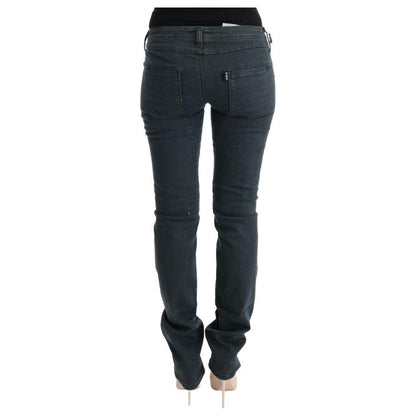 Costume National Gray Cotton Superslim Denim Jeans