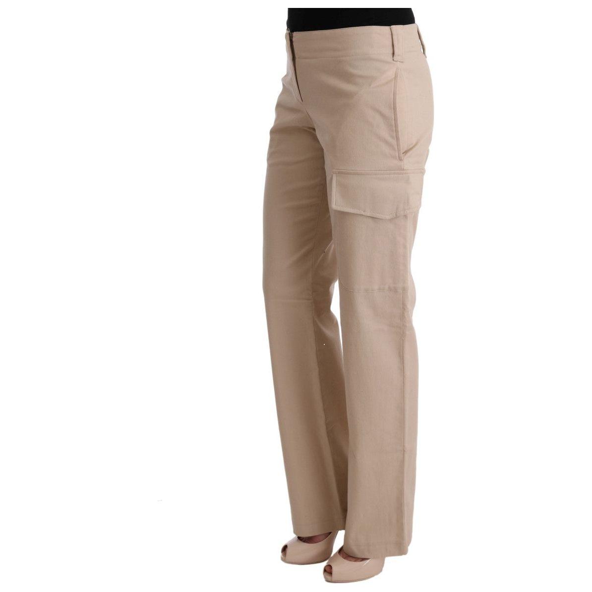 Ermanno Scervino Chic Beige Cropped Pants - Regular Fit Elegance Jeans & Pants Ermanno Scervino