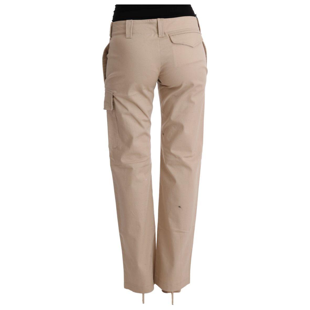 Ermanno Scervino Chic Beige Cropped Pants - Regular Fit Elegance Jeans & Pants Ermanno Scervino