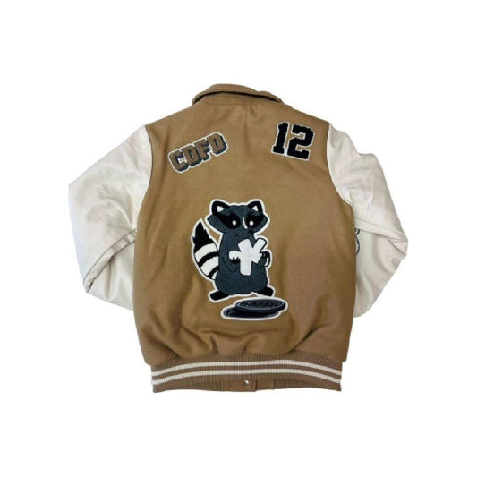 Comme Des Fuckdown Chic Cotton and Faux Leather Bomber Jacket Comme Des Fuckdown